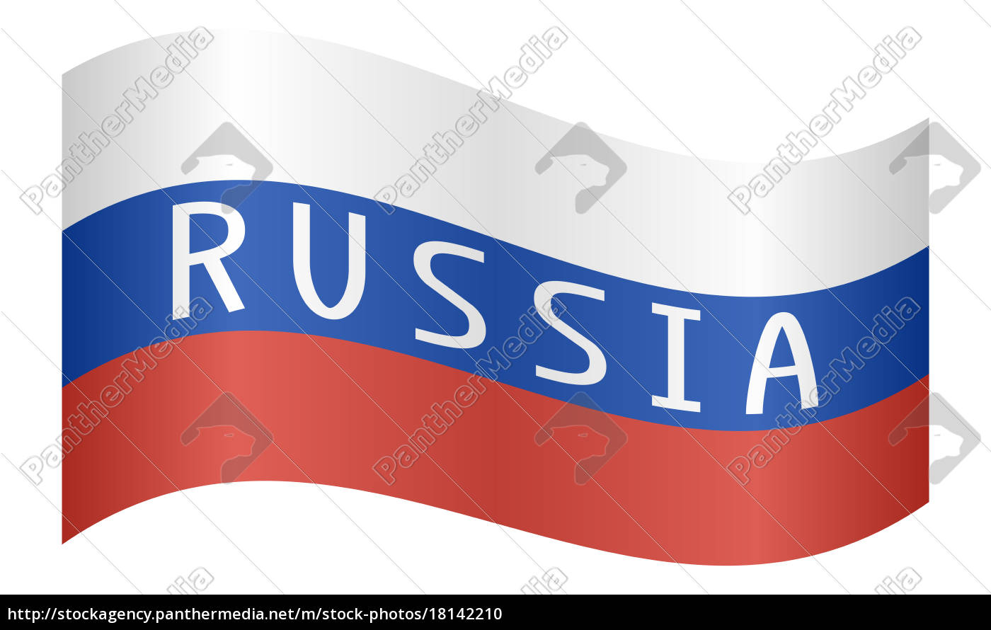 russische Flagge, Stock Bild