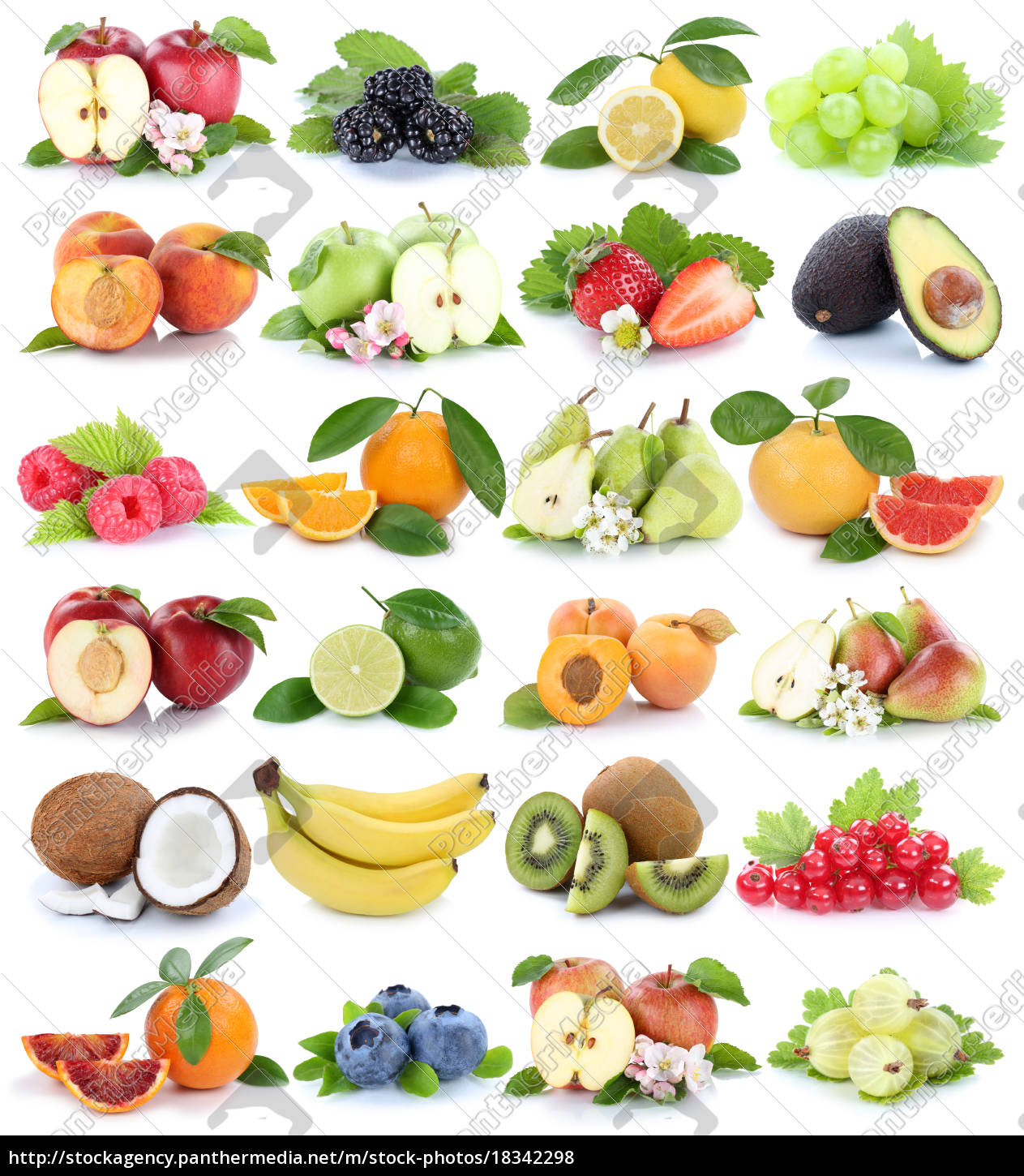 Früchte Frucht Obst Collage Apfel Orange Banane Stock Photo 18342298 Bildagentur PantherMedia