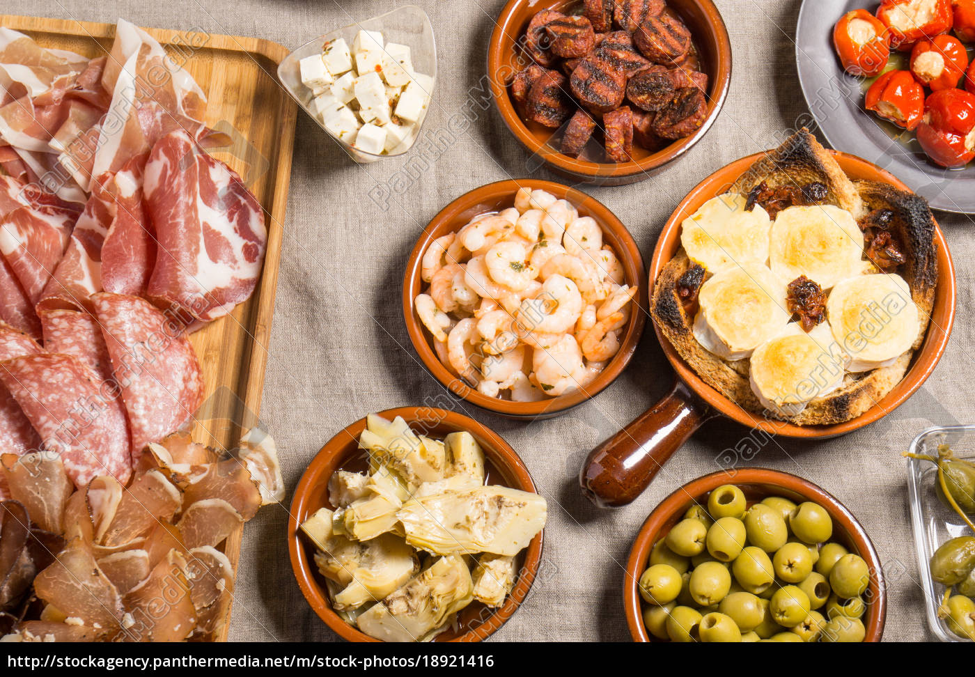 Kostliche Spanische Tapas Essen Lizenzfreies Foto Bildagentur Panthermedia