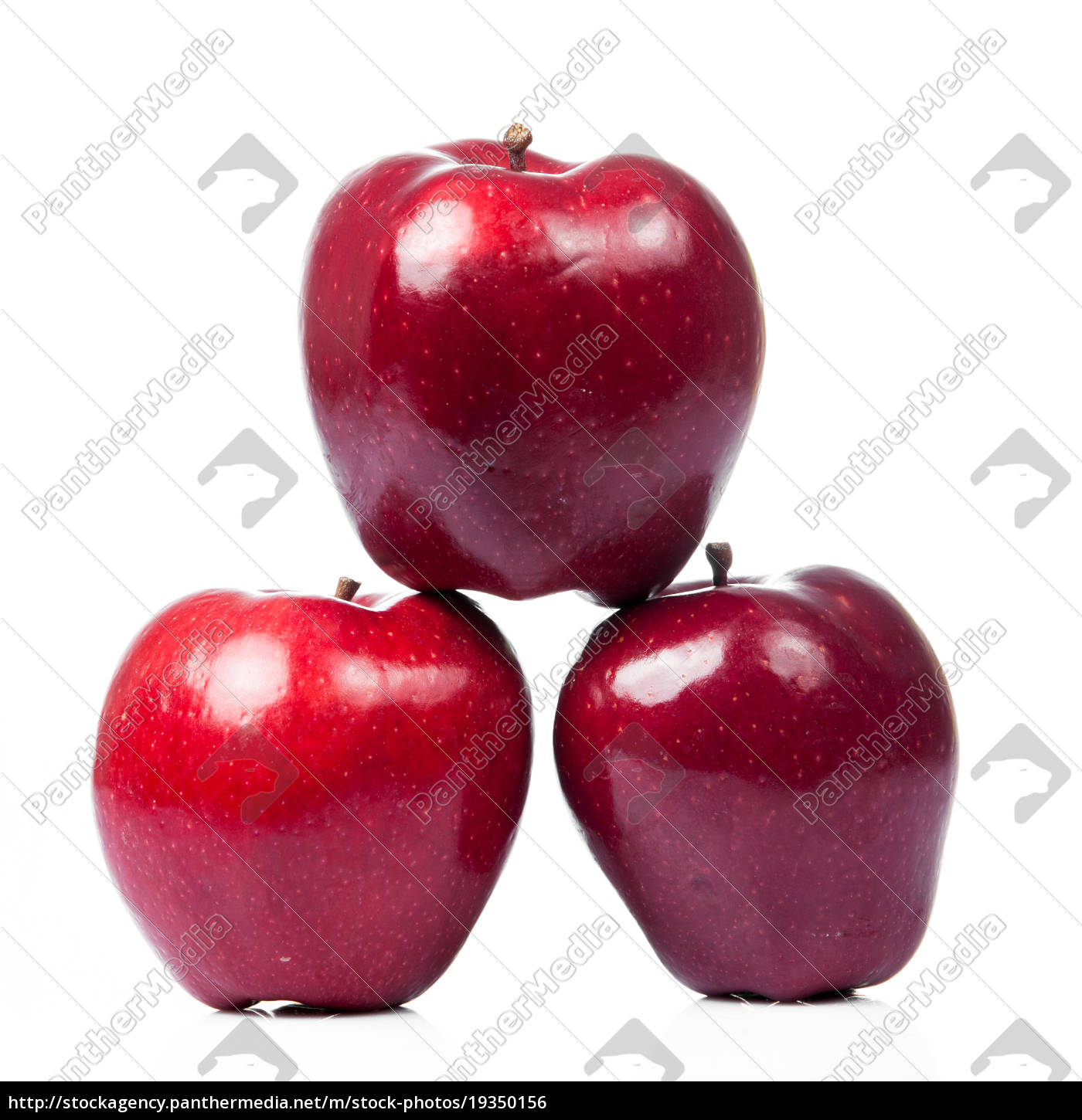 frische rote äpfel isoliert auf weiß. roter apfel - Lizenzfreies Bild  #19350156 | Bildagentur PantherMedia