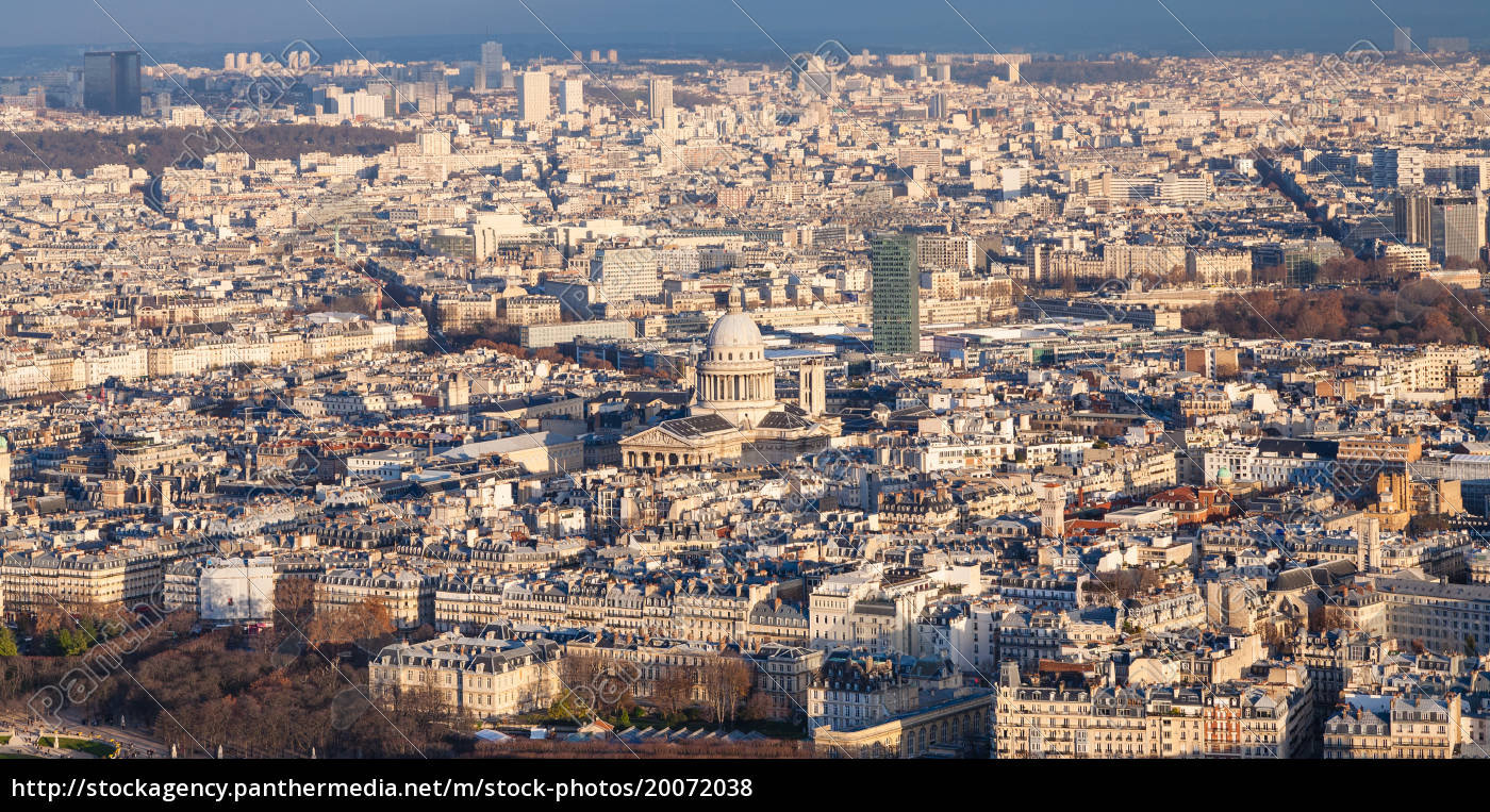 Oben In Der Pariser Stadt Mit Pantheon Stock Photo 0738 Bildagentur Panthermedia