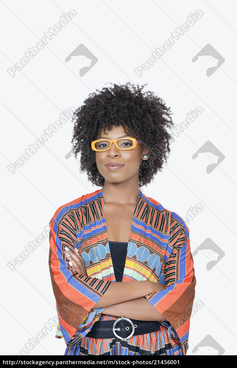Portrat Der Jungen Frau In Afrikanischen Druck Lizenzfreies Bild Bildagentur Panthermedia