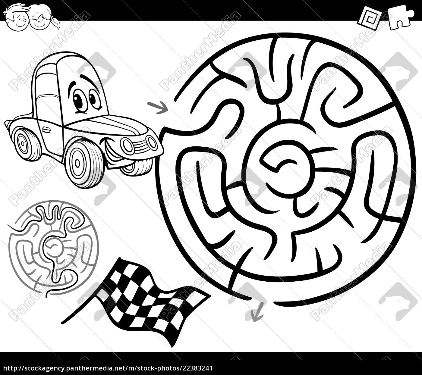 Labyrinth Mit Auto Malvorlagen Lizenzfreies Bild Bildagentur Panthermedia