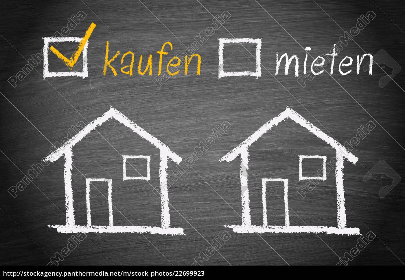 Haus Kaufen Statt Mieten Immobilie Und Eigenheim Stockfoto