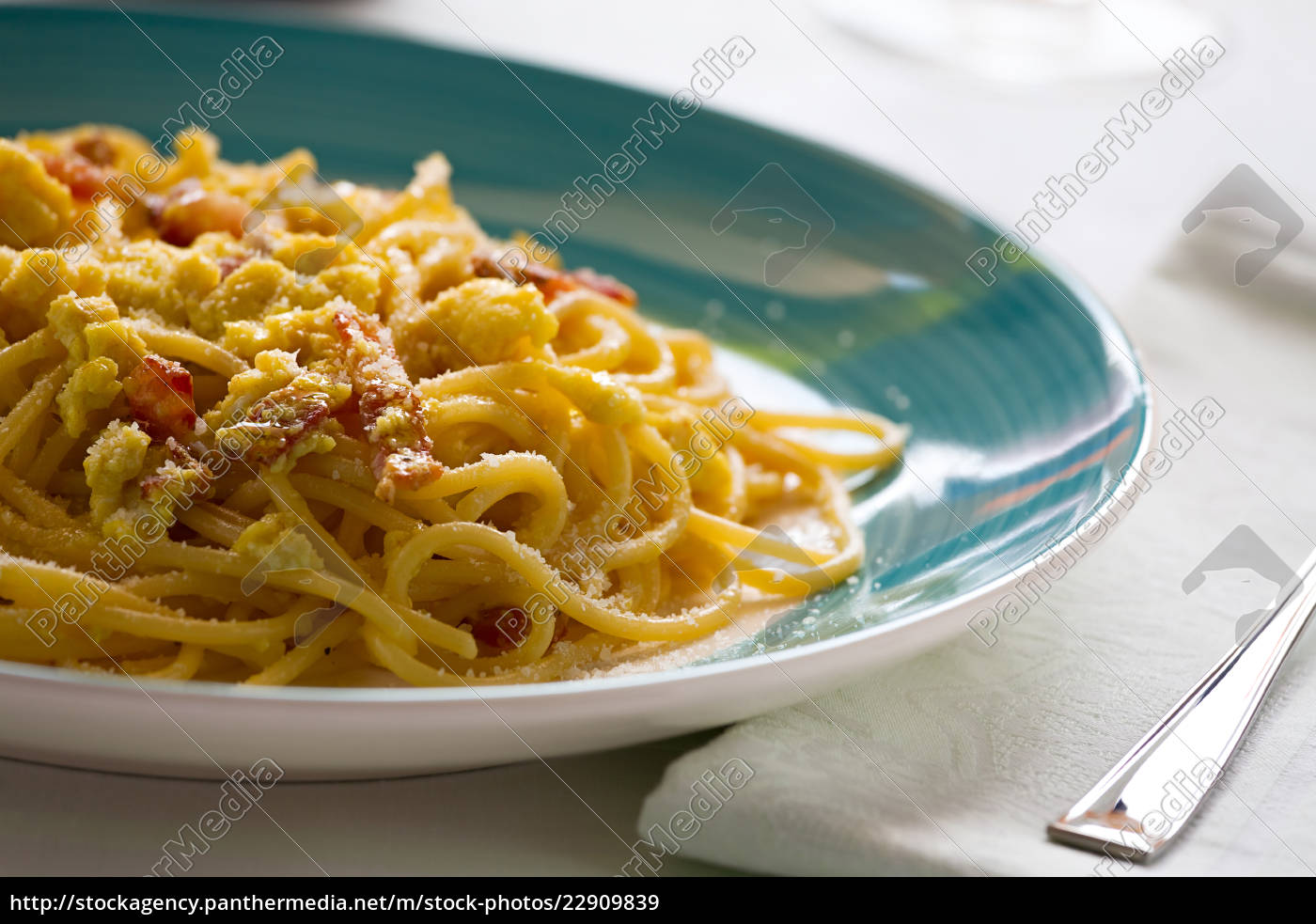 italienische spaghetti carbonara - Stockfoto - #22909839 | Bildagentur ...