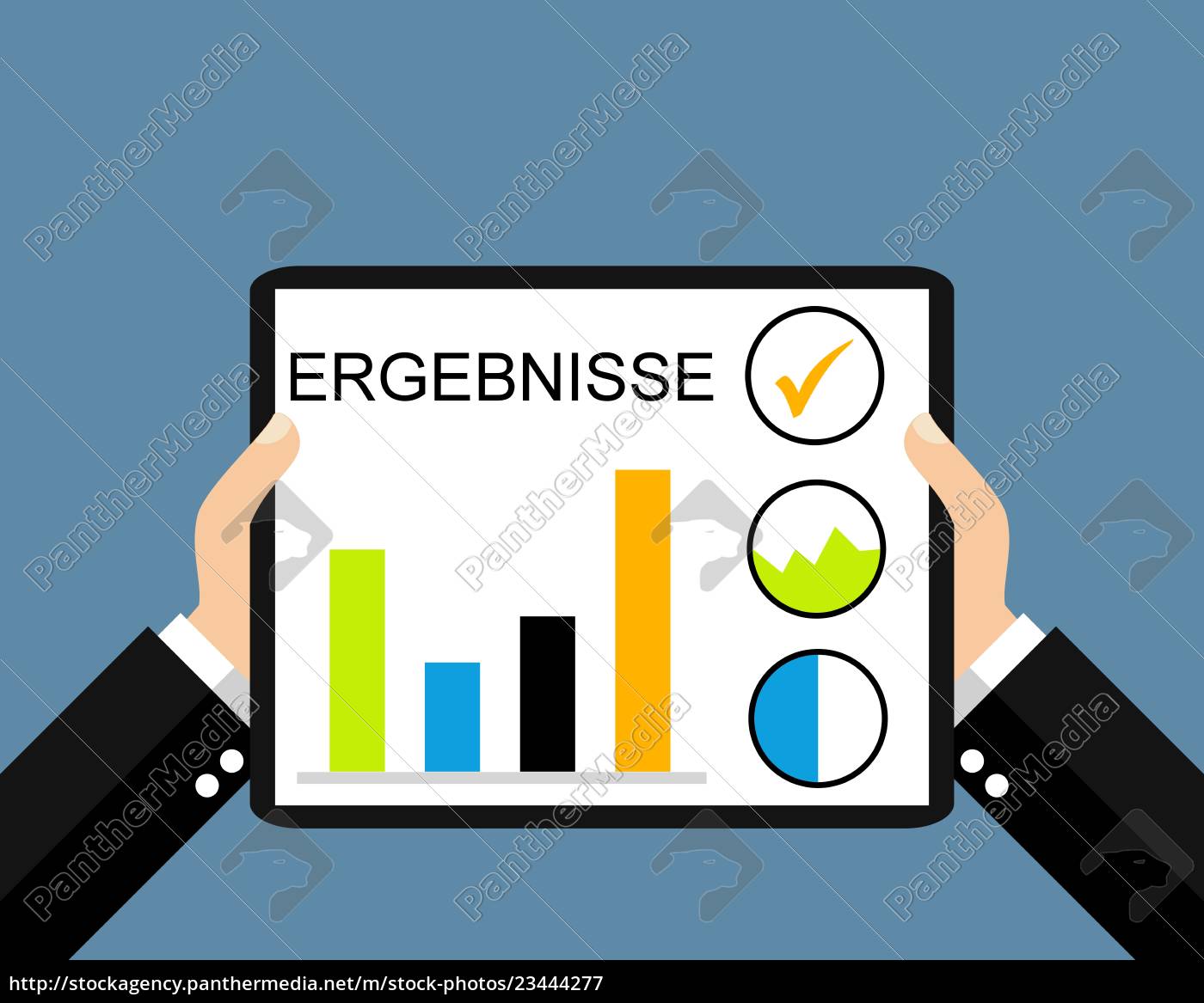 Tablet Zeigt Ergebnisse - Stockfoto - #23444277 | Bildagentur PantherMedia