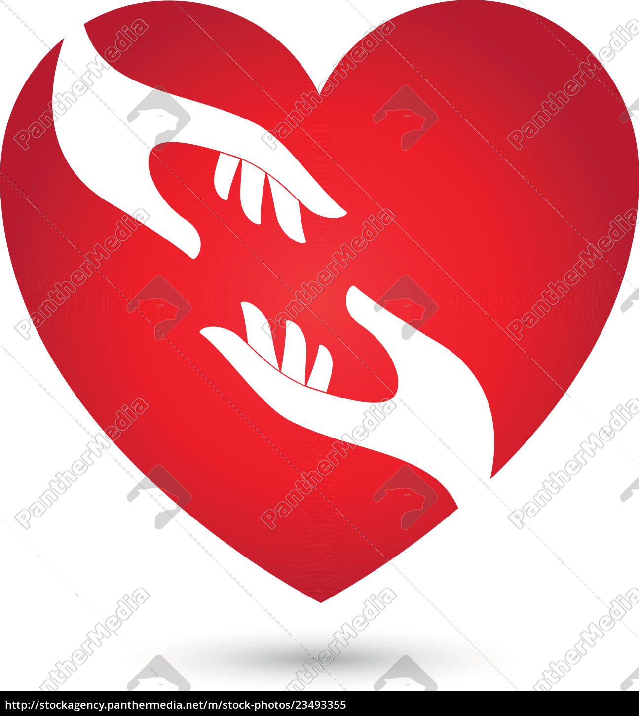 Herz und Hände Herz Hände Logo Lizenzfreies Bild 23493355