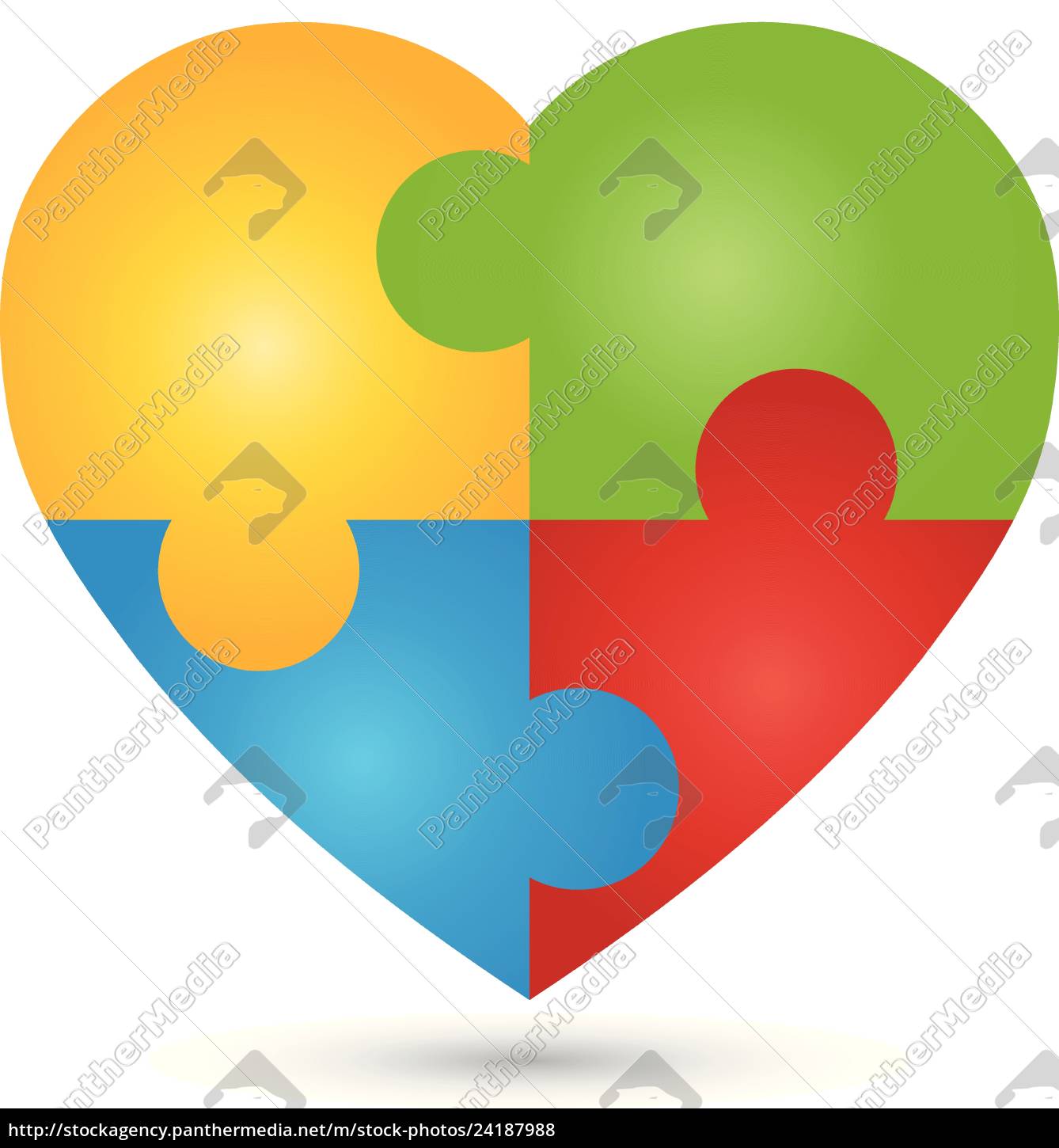 Herz Puzzle Liebe Logo Lizenzfreies Foto 24187988 Bildagentur Panthermedia
