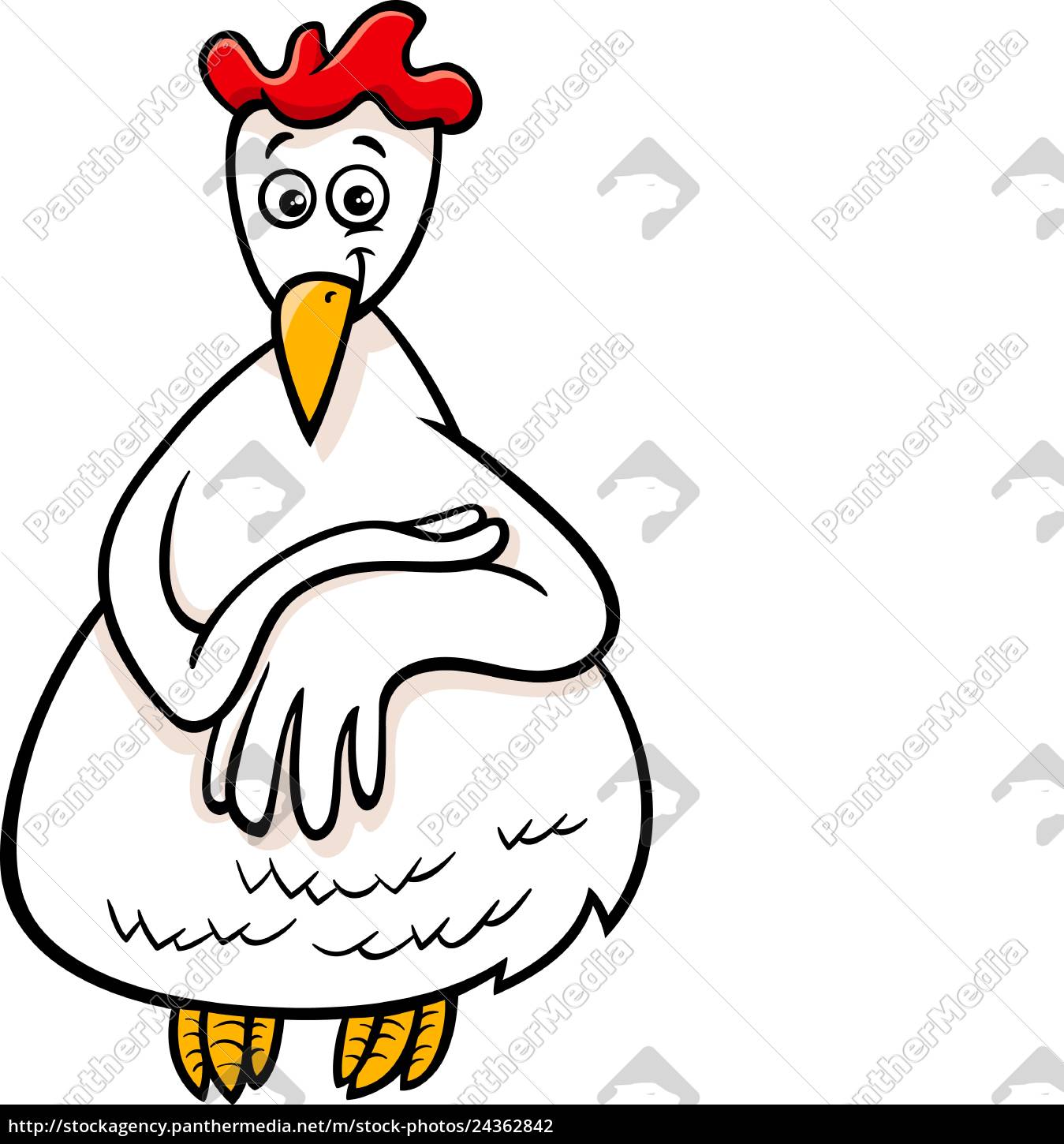 Henne Oder Huhn Bauernhof Charakter Cartoon Stock Photo Bildagentur Panthermedia