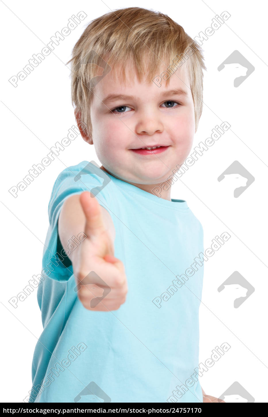 Kind Kleiner Junge Lachen Glücklich Daumen Hoch Stockfoto 24757170 Bildagentur Panthermedia 