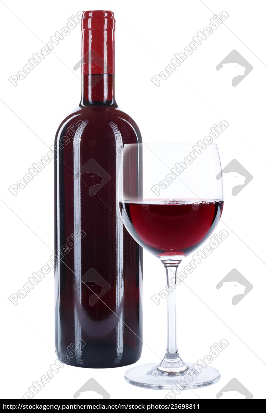 Weinflasche Wein Flasche Glas Weinglas Rot Roter Lizenzfreies Bild Bildagentur Panthermedia