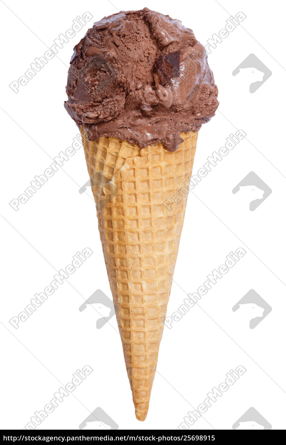 Schokoladeneis Eis in der Waffel Kugel Schokolade - Stockfoto #25698915 ...
