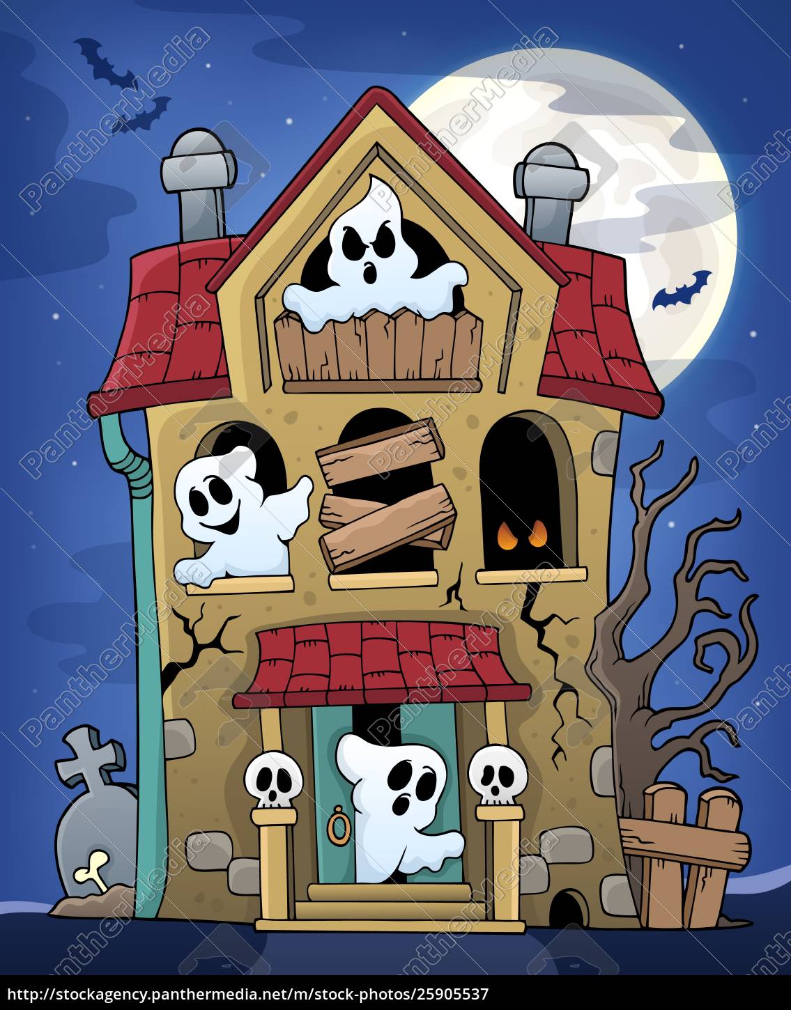 Haunted Haus Mit Geister Thema 2 Stockfoto 25905537