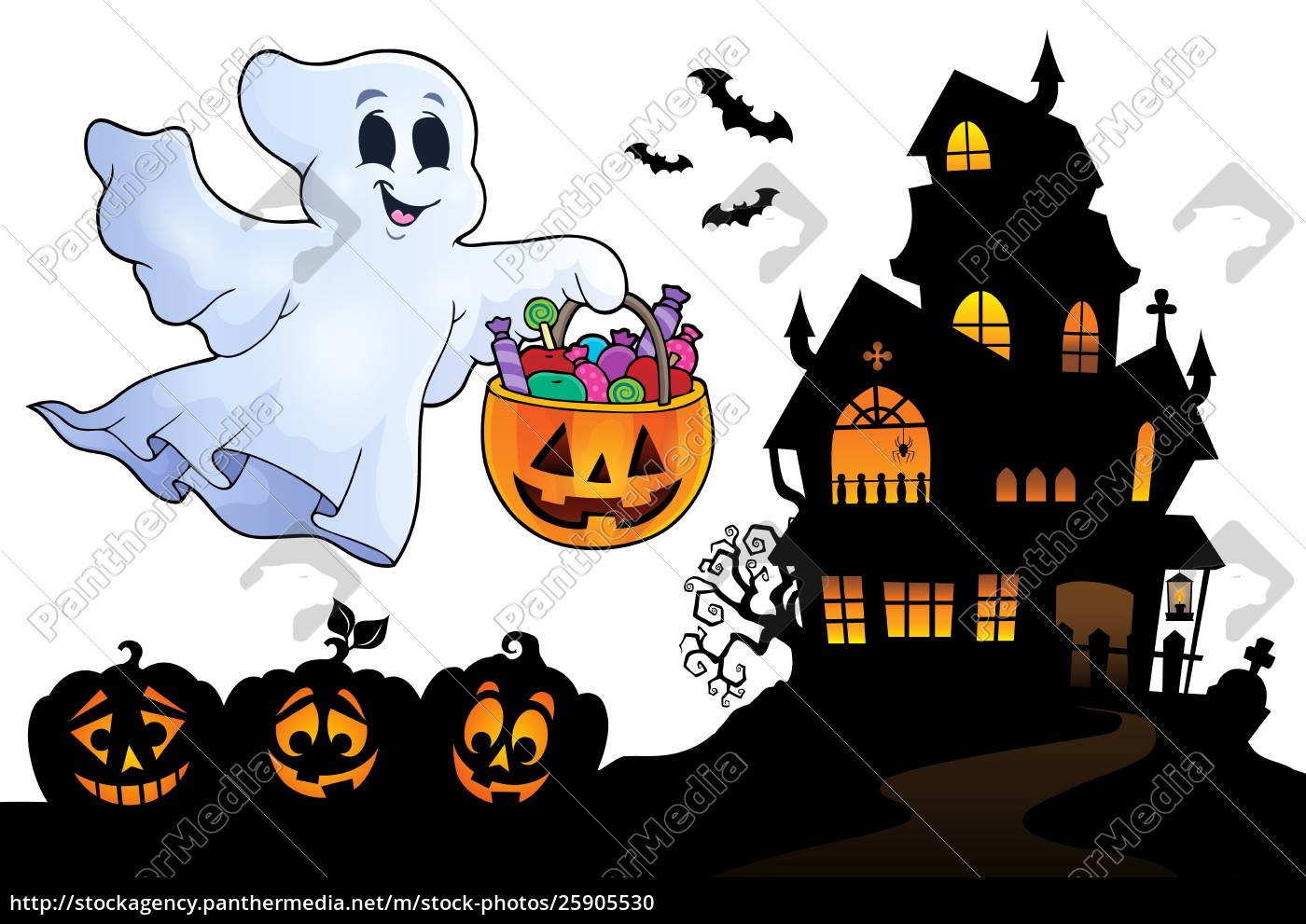 Halloween Geist In Der Nahe Von Spukhaus 4 Stock Photo Bildagentur Panthermedia