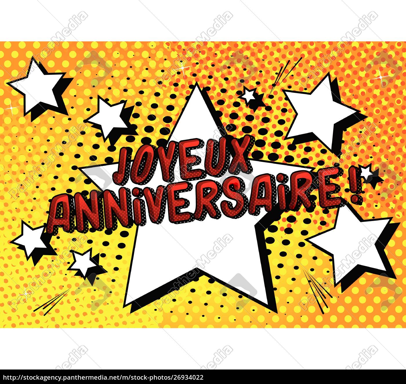 Joyeux Anniversaire Happy Birthday Auf Franzosisch Stock Photo Bildagentur Panthermedia