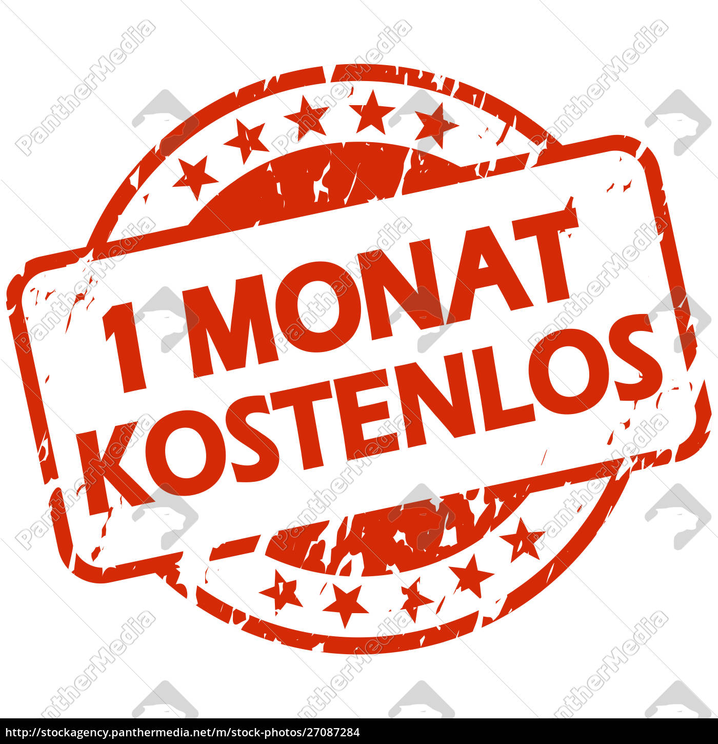 Rote Grunge Stempel Mit Banner 1 Monat Kostenlos Lizenzfreies Foto Bildagentur Panthermedia