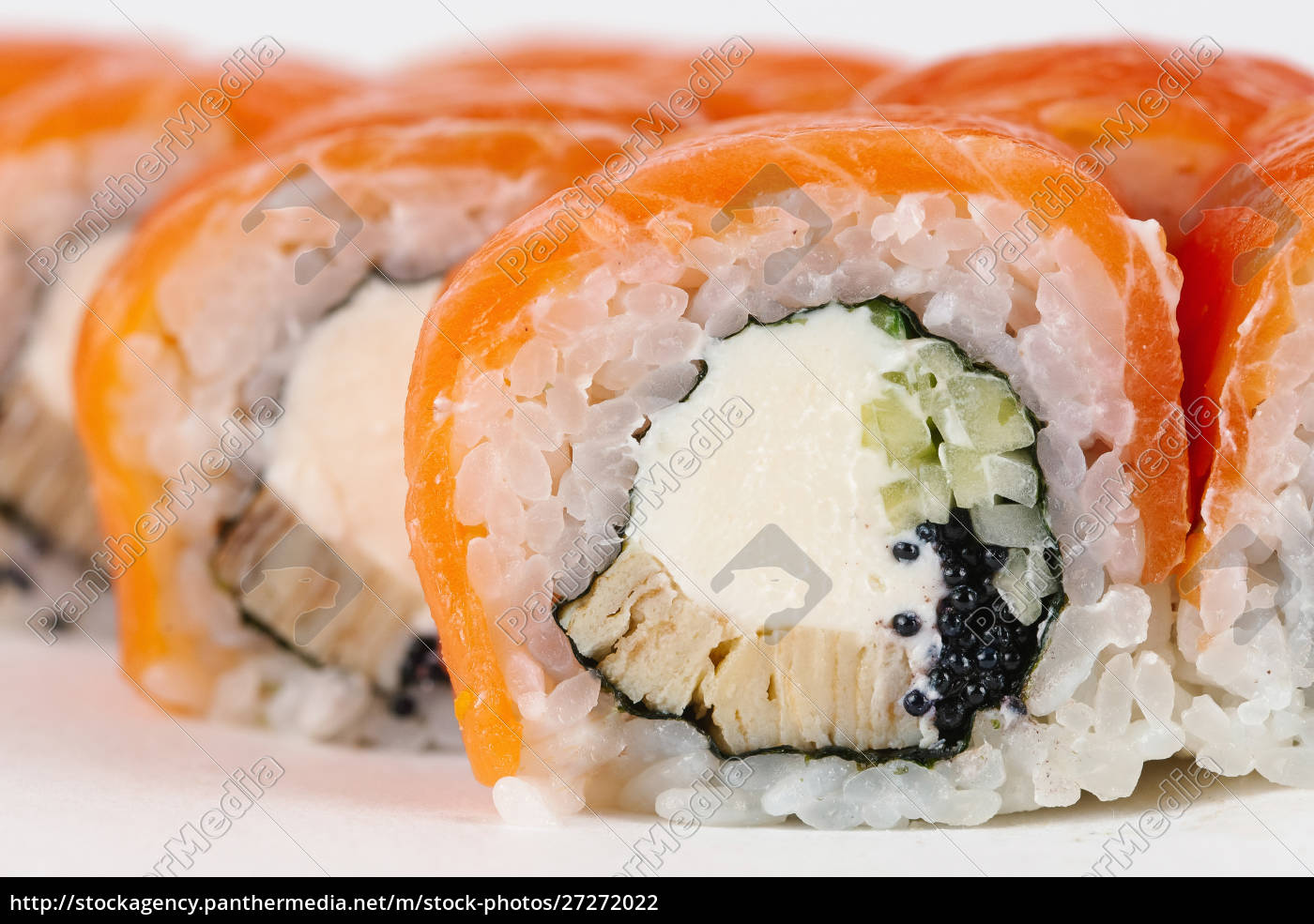 Sushi mit Lachs und Frischkäse - Stockfoto - #27272022 | Bildagentur ...