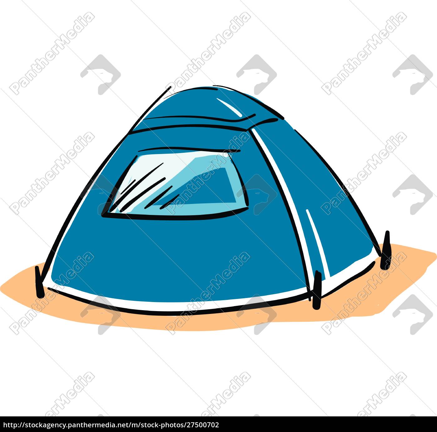 Blaue Camping Zelt Vektor Illustration Stock Photo 27500702 Bildagentur Panthermedia