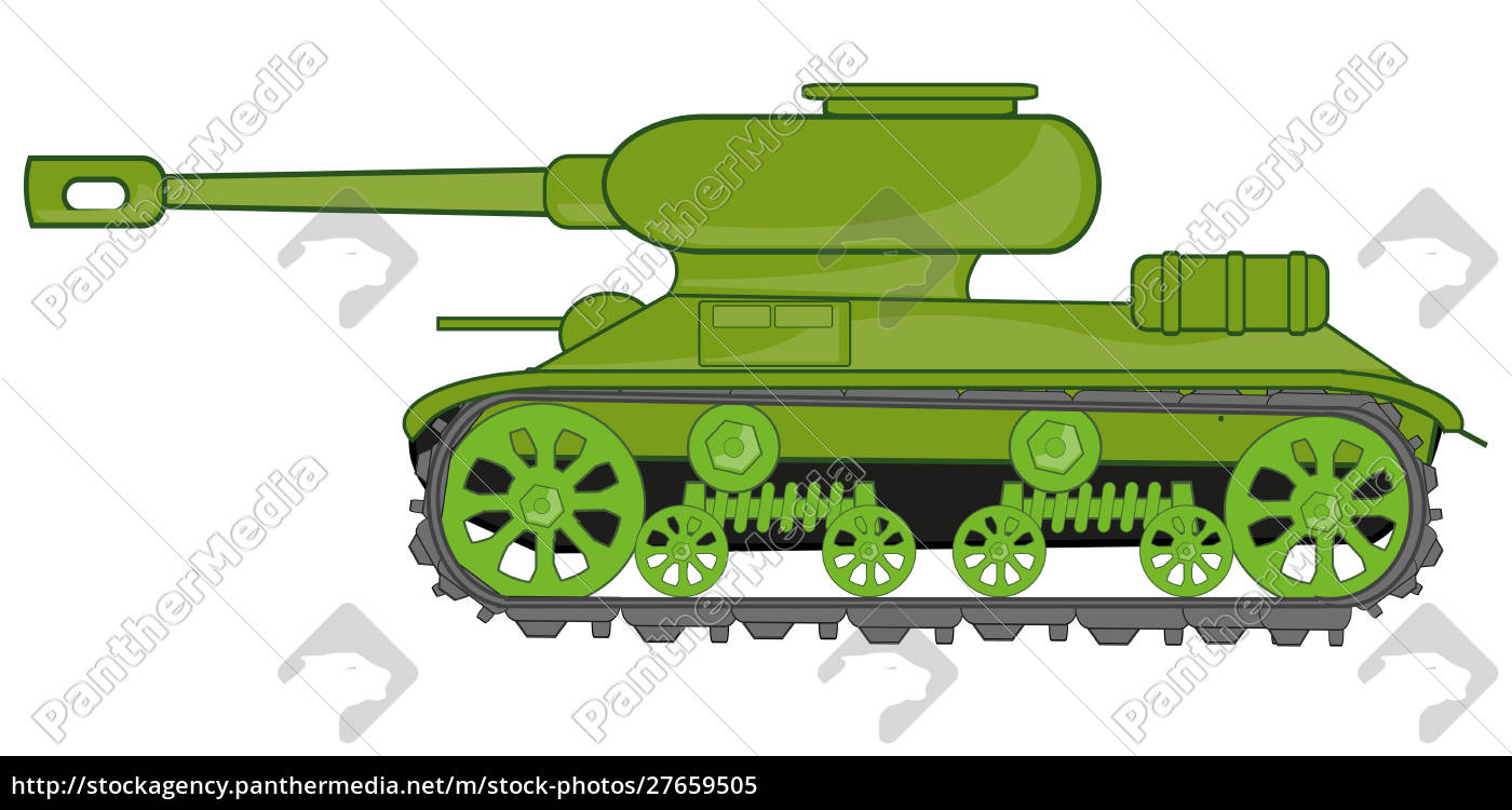 karikatur-des-tanks-auf-wei-em-hintergrund-ist-stockfoto-27659505-bildagentur-panthermedia