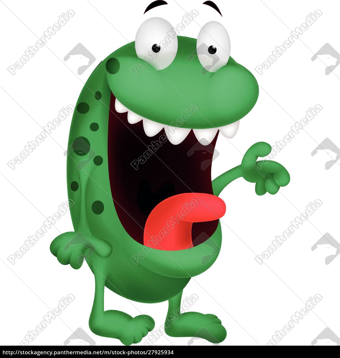 Susse Grune Monster Cartoon Stock Photo 27925934 Bildagentur Panthermedia