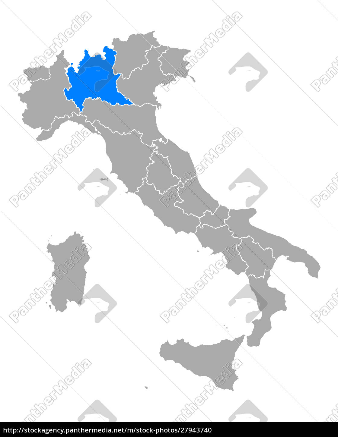 Map Of Lombardy In Italy Lizenzfreies Foto 27943740 Bildagentur   ~map Of Lombardy In Italy 27943740 High 