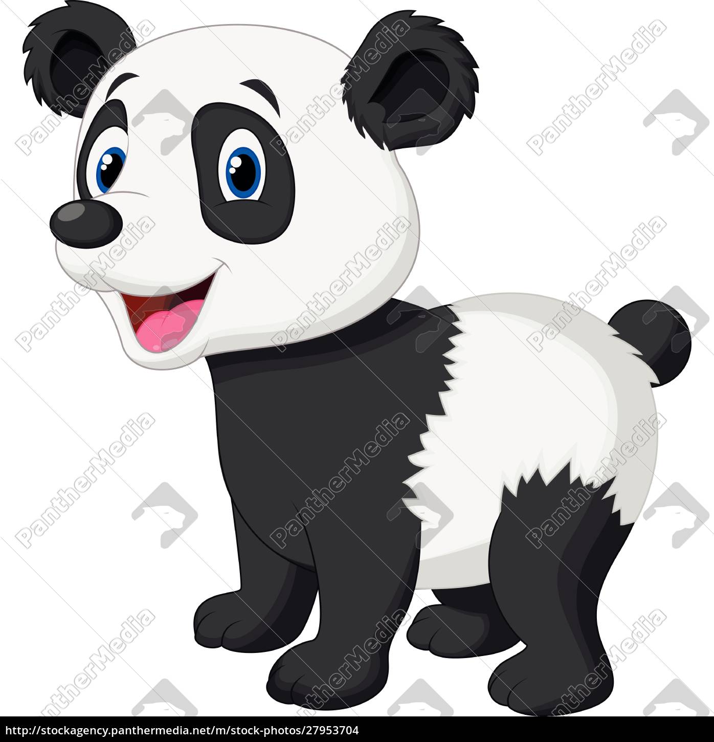 Nette Karikatur Panda Bär Auto Innenspiegel Abdeckung Stretch