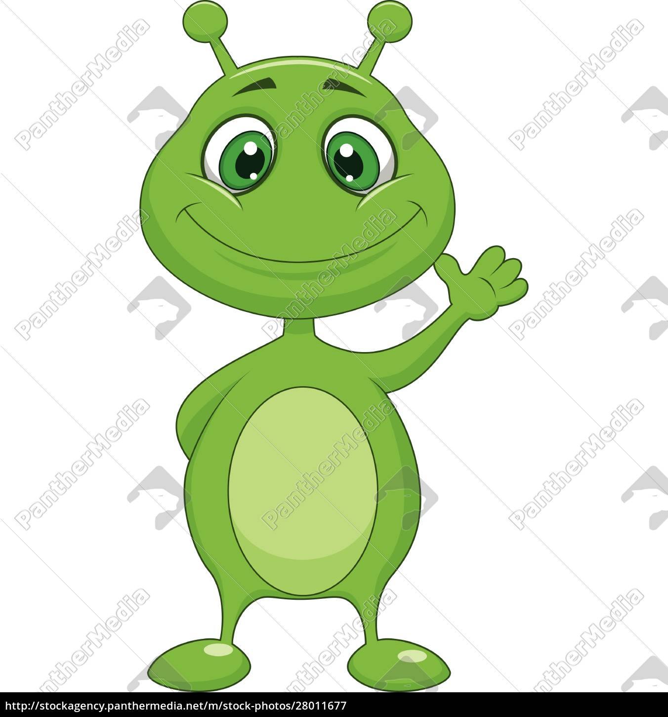 Susse Grune Alien Cartoon Lizenzfreies Bild 28011677 Bildagentur Panthermedia