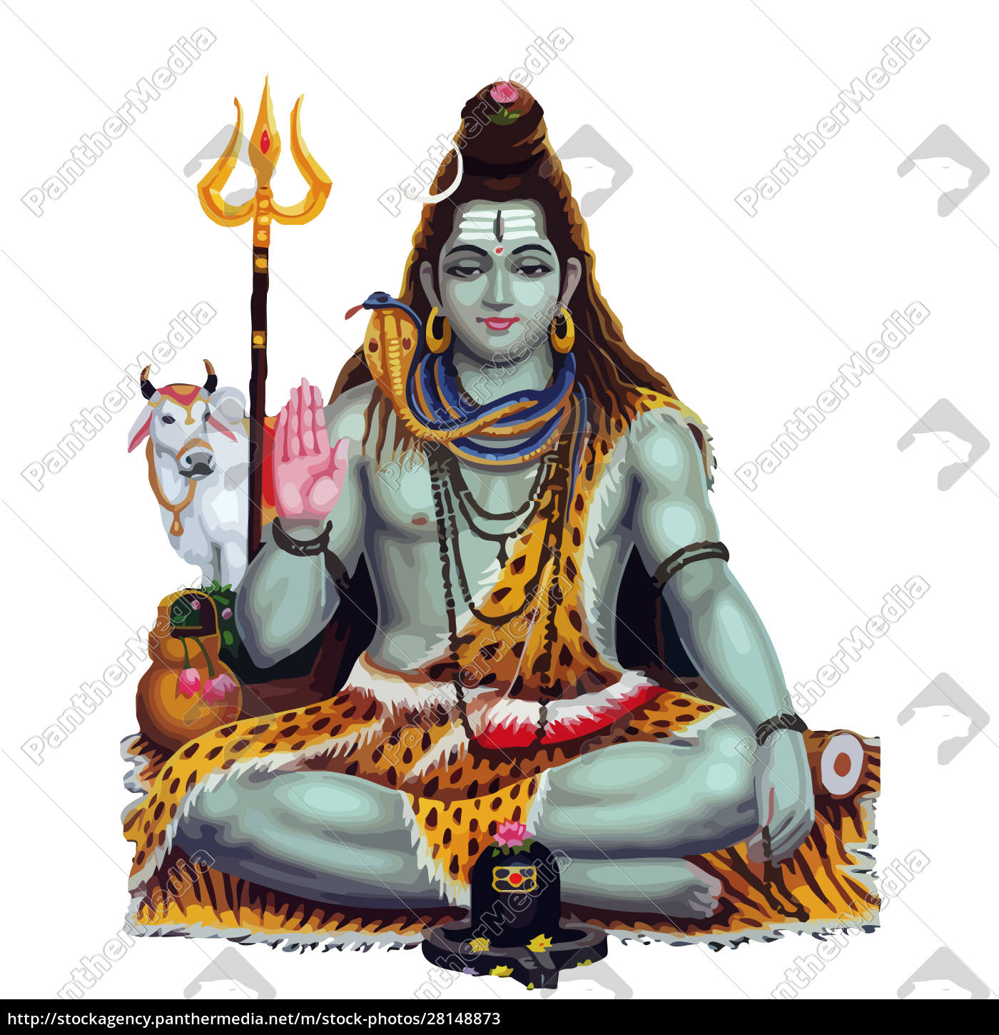 Lord Maha Shivaratri Gott Hinduismus Ochse Tier Lizenzfreies Bild 28148873 Bildagentur Panthermedia