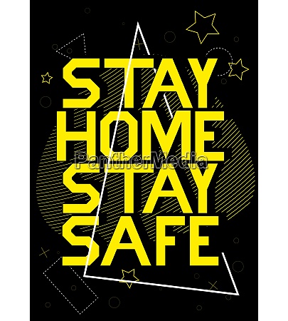 Stay Home Stay Safe Banner Template Design Stock Photo Bildagentur Panthermedia