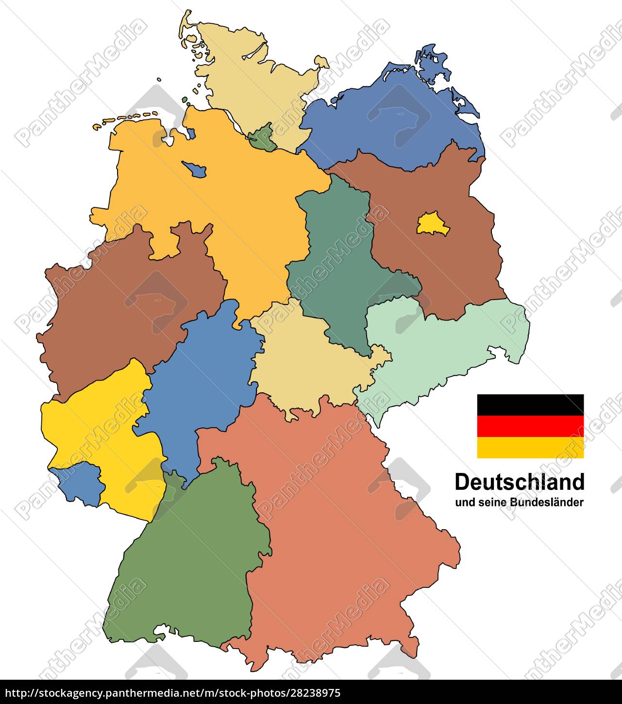 Deutschland und Bundesländer - Lizenzfreies Bild - #28238975