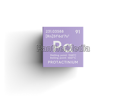 Protactinium. Actinoide. Chemisches Element von Lizenzfreies Foto