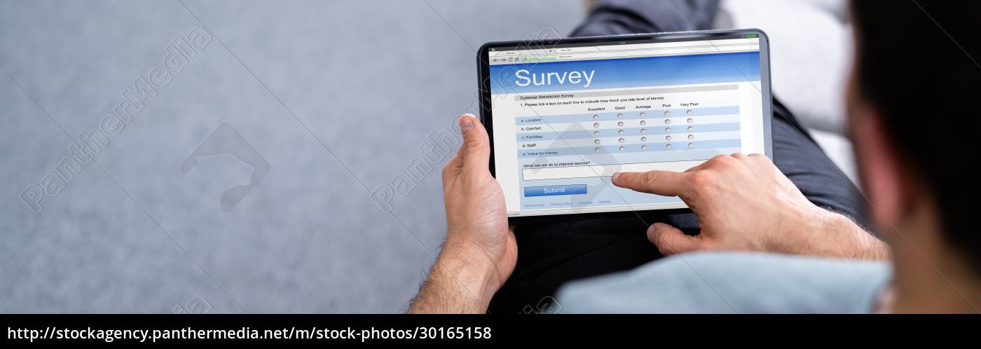 Online Survey Questionnaire Poll Form Stock Photo 30165158 Bildagentur Panthermedia