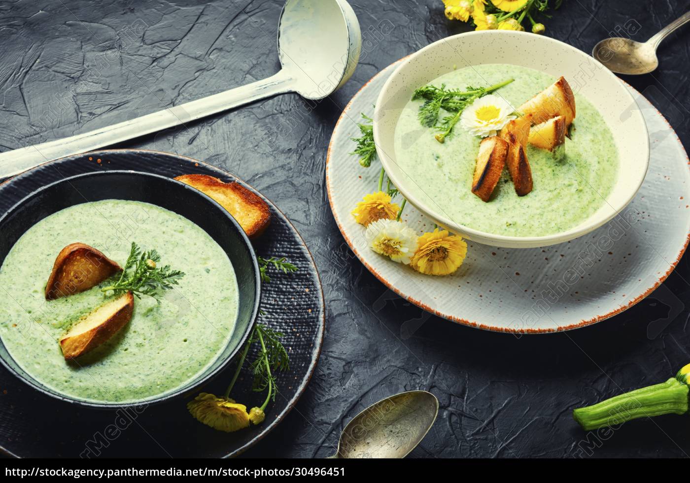 Gemüse-Sommersuppe Püreesuppe - Lizenzfreies Bild - #30496451 ...